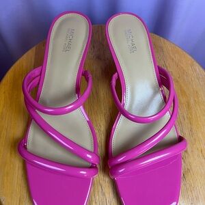 Michael Kors Pink Strappy Kitten Heels